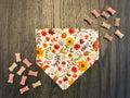 Autumn Bloom bandana flat lay front view