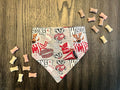 Go Bucky bandana flat lay front view