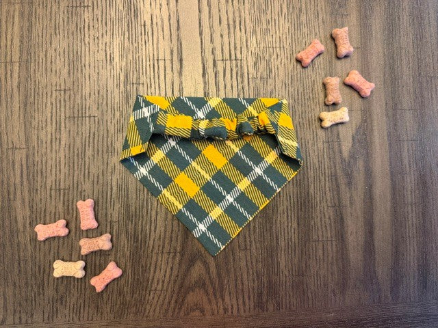 Dog Bandana:  Lambeau Plaid