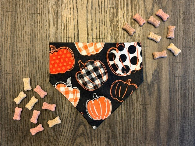 Twilight Pumpkin bandana flat lay front view
