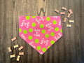 Ball is Life Pink bandana flat lay front view
