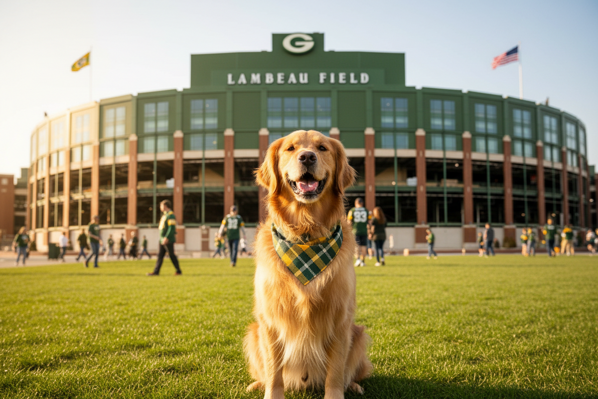 Dog Bandana:  Lambeau Plaid