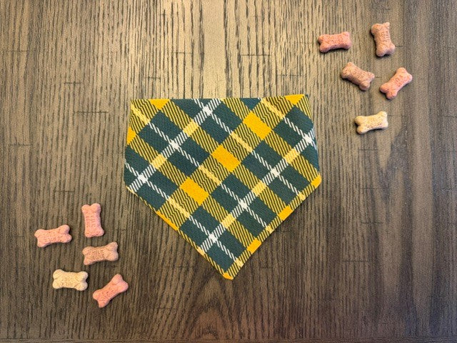 Dog Bandana:  Lambeau Plaid