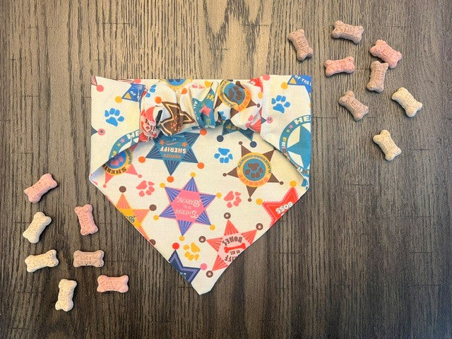 Deputy D-Dog bandana flat lay back view